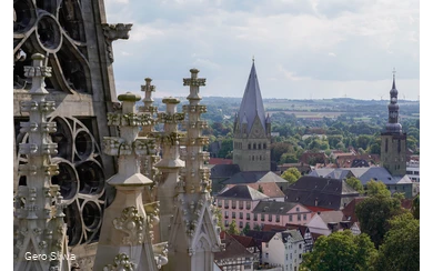 Blick von der Wiesenkirche von oben auf Soest