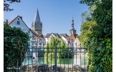 Blick von der Wiesenkirche von oben auf Soest