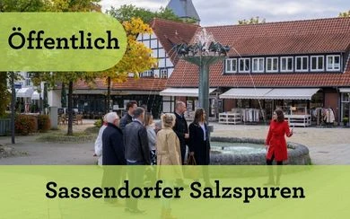Ein Rundgang durch Bad Sassendorf zu den Orten der Salzgeschichte, wie dem Salzesel auf dem Sälzerplatz.