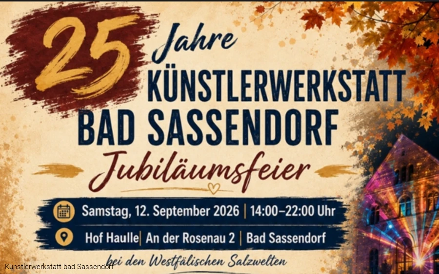 Jubiläumsfeier Küntslerwerkstatt 2026 Jubiläumsfeier Küntslerwerkstatt 2026